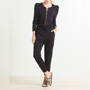 CHASER EVEREVE EXCLUSIVE Black Puff Sleeve Jumpsuit - Size XS